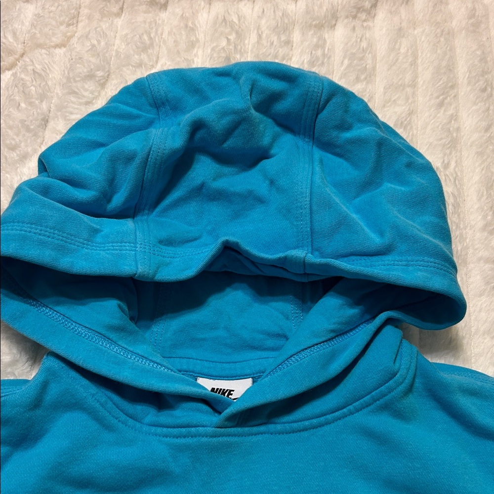 Nike Boys Sportswear Club Fleece Lined Pullover Hoodie Chlorine Blue - Picture 3 of 16